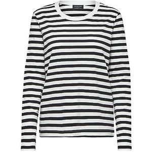 SELECTED FEMME Gestreept shirt met lange mouwen voor dames, zwart, XS