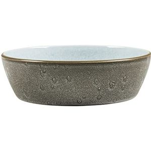 BITZ Soepschaal, soepkom van aardewerk, diameter 18 cm, grijs/lichtblauw