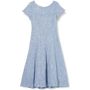 Gina Bacconi Midi-lengte kanten jurk met kapmouwtjes, hortensia, 10, Hydrangea, 36