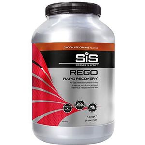 SiS Rego Rapid Recovery Protein and Carbohydrate Shake, compleet regeneratieproduct met Chocolade Sinaasappel smaak, glutenvrij en lactosevrij - 2500 g (50 porties)