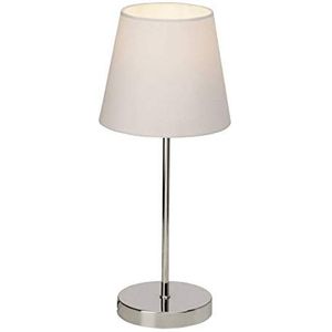 BRILLIANT lamp Kasha tafellamp touch schakelaar chroom/wit | 1x D45, E14, 40W, geschikt voor vallampen (niet inbegrepen) | Schaal A ++ tot E | Met aan/uit-aanraakschakelaar