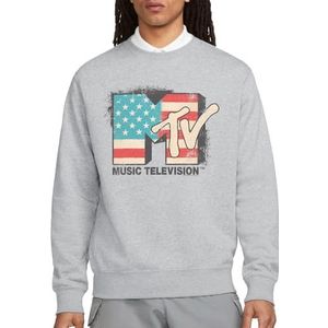 MTV American Logo Crew Sweatshirt, Athletic Heather, Medium, Atletische Heather, M