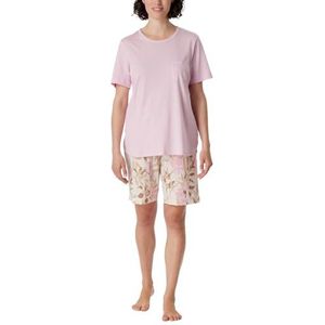 Schiesser Damespyjama set kort katoen Modal-Nightwear pyjama-set, powder pink_181235, 38, Powder Pink_181235, 38
