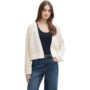 TOM TAILOR Denim Cardigan gebreide jas voor dames, 10332 - Off White, XXL