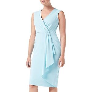 Gina Bacconi Moss crêpe jurk voor dames, cocktailjurk, IJsblauw, 38