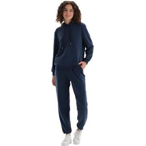 Dagi Joggingbroek met normale taille voor dames, pyjamabroek, Indigo, S