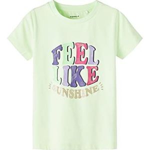 NAME IT Girl's NMFDEA SS Box Top, limoencrème, 92, Lime Cream, 92 cm