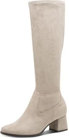 Tamaris - Comfortabele Lange Laars - Grijs - Knielaarzen - 41 EU