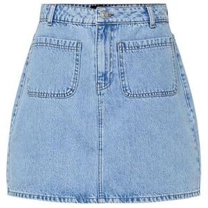 PIECES Pcsky Hw Minirok voor dames, blauw (light blue denim), L