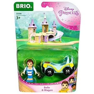 BRIO Disney Princess 33356 Belle mit Waggon - Ergänzung für die BRIO Holzeisenbahn - Empfohlen ab 3 Jahren