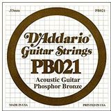 D'Addario PB021 .021 Fosforbrons Wond voor Akoestische Gitaar Enkele String