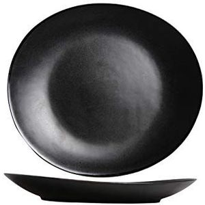 Cosy & Trendy Vongola, platte borden, zwart, 28 x 25,5 cm, 4 stuks