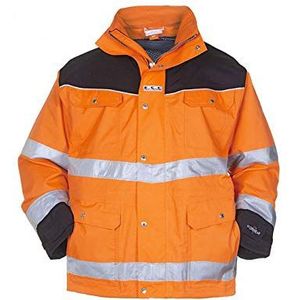 Hydrowear 04026009P Freiburg Gewoon geen Sweat Parka, 100% Polyester, X-Small Mate, Hi-Vis Oranje/Zwart