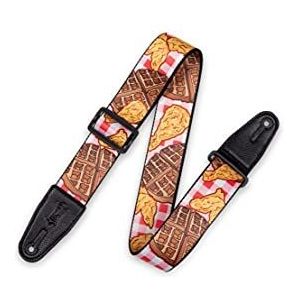 Levy's Leathers MPD2 2"" brede polyester gitaarband met kip en wafels motief (MPD2-118)