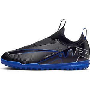 Nike Jr Zoom Vapor 15 Academy TF, Bass, uniseks, kinderen, zwart/blauw (Black Chrome Hyper Royal), 34 EU