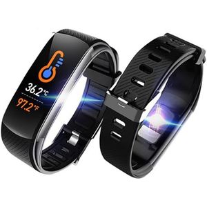 Gima Activity Health Tracker Fitband Plus Smart armband waterdicht IP67 Bluetooth voor hardlopen, fietsen, springen en temperatuurregeling hartslag calorieën druk SpO2 slaap - 27237