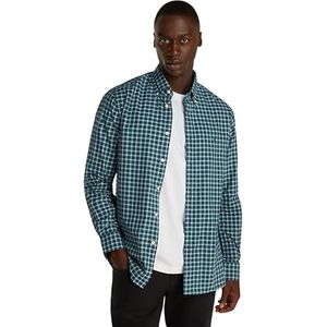 Tommy Hilfiger Heren Flex POPLIN Mini Tartan RF Shirt MW0MW37363, andere casual shirts, groen, S, Groen (Nouveau Green Multi Check), S