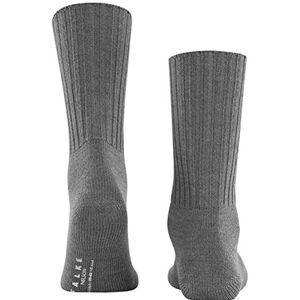 FALKE Heren Sokken Nelson M SO Wol eenkleurig 1 Paar, Grijs (Dark Grey 3070), 43-46