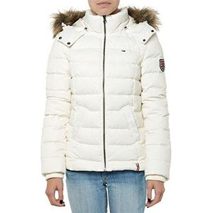 Tommy Jeans Martina Donsjas met lange mouwen voor dames, wit (Egret 003), M