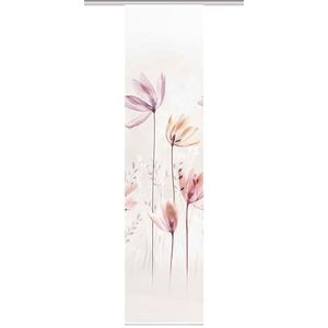 84067 | Schuifgordijn KUKAT, digitale print op bamboe-look, met bloemenmotief, 260x60cm, kleur: naturel