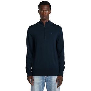 G-STAR - Premium Core - Trui - Marine - Halve Rits - Lange Mouw