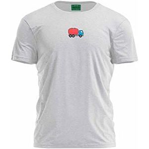 Bona Basics, Digitaal bedrukt, basic T-shirt voor heren,%70 katoen%30 polyester, grijs, casual, herentops, maat: M, Grijs, M