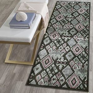 Safavieh Modern tapijt, PAR114, geweven viscose PAR114 67 x 240 cm Houtskool grijs/meerkleurig.