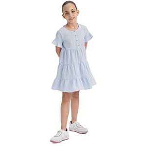 DeFacto meisjesjurk, blauw, 7-8 Jaren