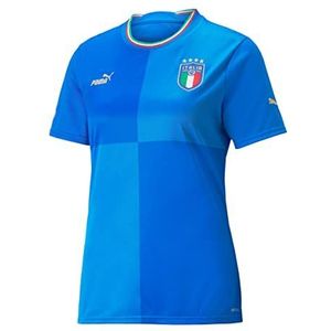 FIGC Dames Season 2022/23 Official Home T-Shirt, Ignite Blue-Ultra Blue, L, Ignite Blue-Ultra Blauw, L