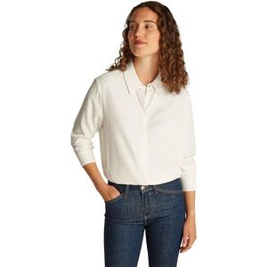 Tommy Hilfiger - SOFT VISCOSE REGULAR LS SHIRT - Blouse - Ivory Petal