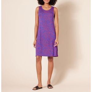 Amazon Essentials Tankjurk voor dames (verkrijgbaar in grote maten), marinerode stippen, XL