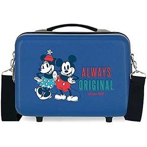 Disney Always Original make-uptas, aanpasbaar, blauw, 29 x 21 x 15 cm, stijf ABS, 9,14 l, Altijd, 29x21x15 cms, Disney Always Original toilettas, aanpasbaar, blauw, 29 x 21 x 15 cm, stijf ABS 9,14 l
