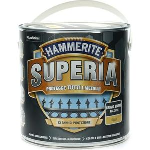 Hammerite Superia roestwerende lak voor binnen en buiten, mat, donkergrijs, 2,5 l