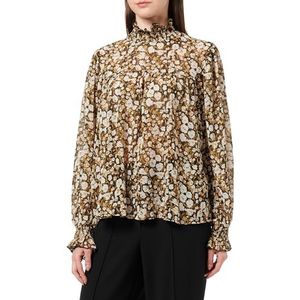 TILDEN Dames blouse shirt 37330977, bruin meerkleurig, XL, Bruin meerkleurig., XL
