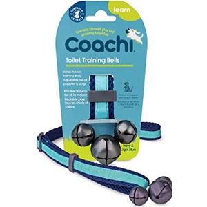 Coachi Toilet Training Bells, Suitable for Puppy or Newly Acquired Dog, House Training, Stop Door Scratching, Easy to Use, Adjustable Height. Dog Accessory, Great for Clicker Training. Easy to Hear.