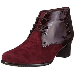 Hassia Parijs Brede H dames Oxford lage veterschoenen, Rood 8500 Portwine, 40 EU Breed