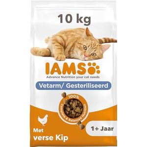 IAMS for Vitality Adult kattenvoer voor gesteriliseerde katten met verse kip 10kg