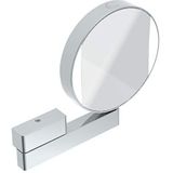 Emco LED-scheer- en make-upspiegel, dubbelzijdige spiegel, vergroting 3x en 7x, rond, LED-verlichting, scharnierende arm - 109506017
