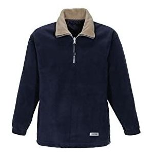 Planam Fleece trui ""Relax"" maat L, marine/camel, 350052