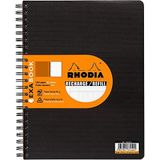RHODIA 133142C - Refill Notebook voor Exabook Black A4+ Organisatie Notebook | Kleine Tegels | 160 Afneembare pagina's Perf. 4 Gaten - Clairefontaine Papier 80g - Rhodiactive