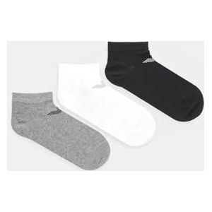 EMPORIO ARMANI Heren 3-Pack Sokken Inside, Zwart/Wit/Melange, L/XL, Zwart/Wit/Melange, L/XL