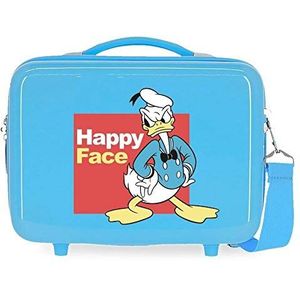 Disney Mickey and Friends Toilettas, aanpasbaar, blauw, Blauw, 29x21x15 cms, Happy Face