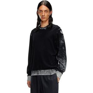 Diesel K-larence-b Knitwear Sweatshirt voor volwassenen, uniseks, Zwart Zwart Zwart, XXL