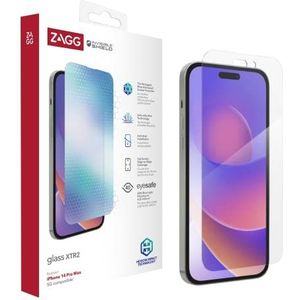 ZAGG InvisibleShield XTR2 Screen Protector voor iPhone 14 Pro Max, gaming, anti-microbial, schokbestendig, smudgebestendig, bluelight, krasbestendig, helder