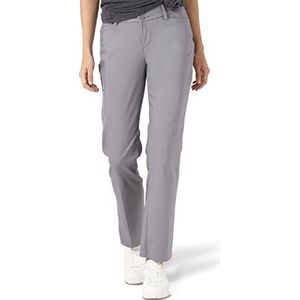 Lee Women's Secretly Shapes Regular Fit Straight Leg Pant, Boulder Gray, 14