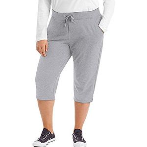Just My Size Franse Terry Capri voor dames, Licht staal, 5X