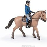 Papo -Handgeschilderde - Figuurtjes -Paarden veulens en pony's -Paard met zijn ruiter-51565-Verzamelbaar-Voor kinderen - Geschikt voor jongens en meisjes - Vanaf 3 jaar