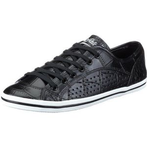 Buffalo 507-V9987 DERBY PU Damessneakers, zwart zwart 628, 41 EU