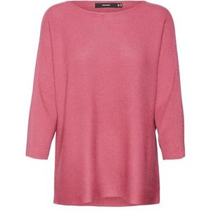 VERO MODA Gebreide trui voor dames, Raspberry Sorbet/Detail: w. Melange, M