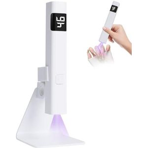 UV-lamp voor gelnagels, mini-led-nagellamp met standaard, oplaadba, 3 tijdmeetmodi, voor gelnagellak, voor het snel uitharden van nagellijm, nageltips